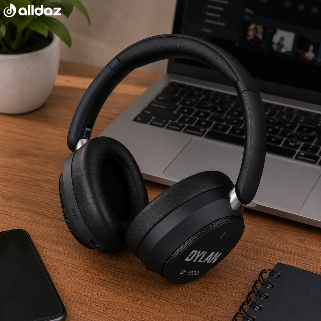 Fone Bluetooth Dylan DL-900 Preto Headphone Sem Fio Over Ear Som Potente