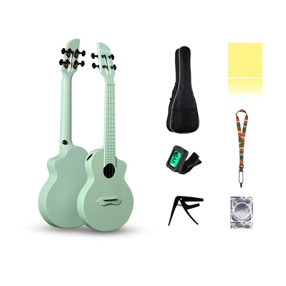 Ukulele 23inch em fibra de carbono Ukulele Mini Guitar Colorful Portable Musical Instrument Creative incluindo mochila,