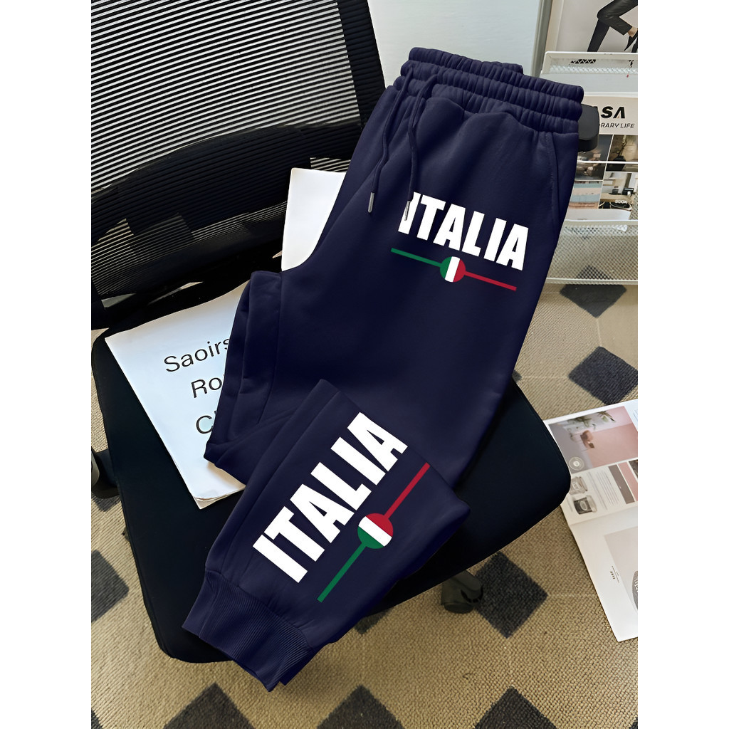 Calça Moletom Fitness Algodão Italia Gym  Fitness Unissex Academia Tendência Esportivo