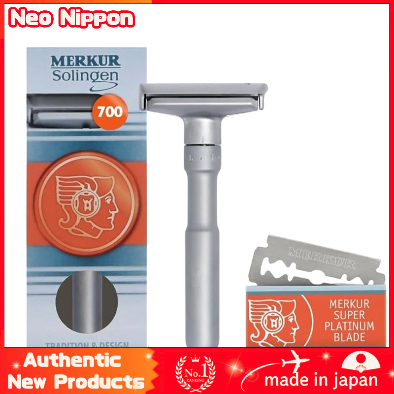 MERKUR FUTUR 700 Double Edge Razor for Sensitive Skin - Adjustable Angle Shaving Tool, Perfect for Close Shaves and Gift