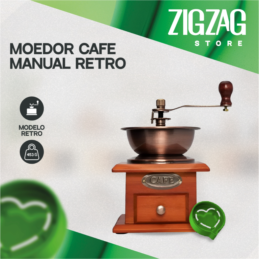 Moedor de Café Manual Retrô Brown Estilo Vintage, Ajuste de Moagem Fino, Ideal para Café Fresco