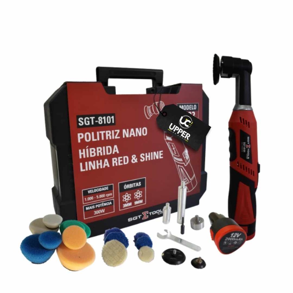 POLITRIZ NANO HIBRIDA RED & SHINE DUAS BATERIAS BIVOLT 300W 12V - SIGMA TOOLS