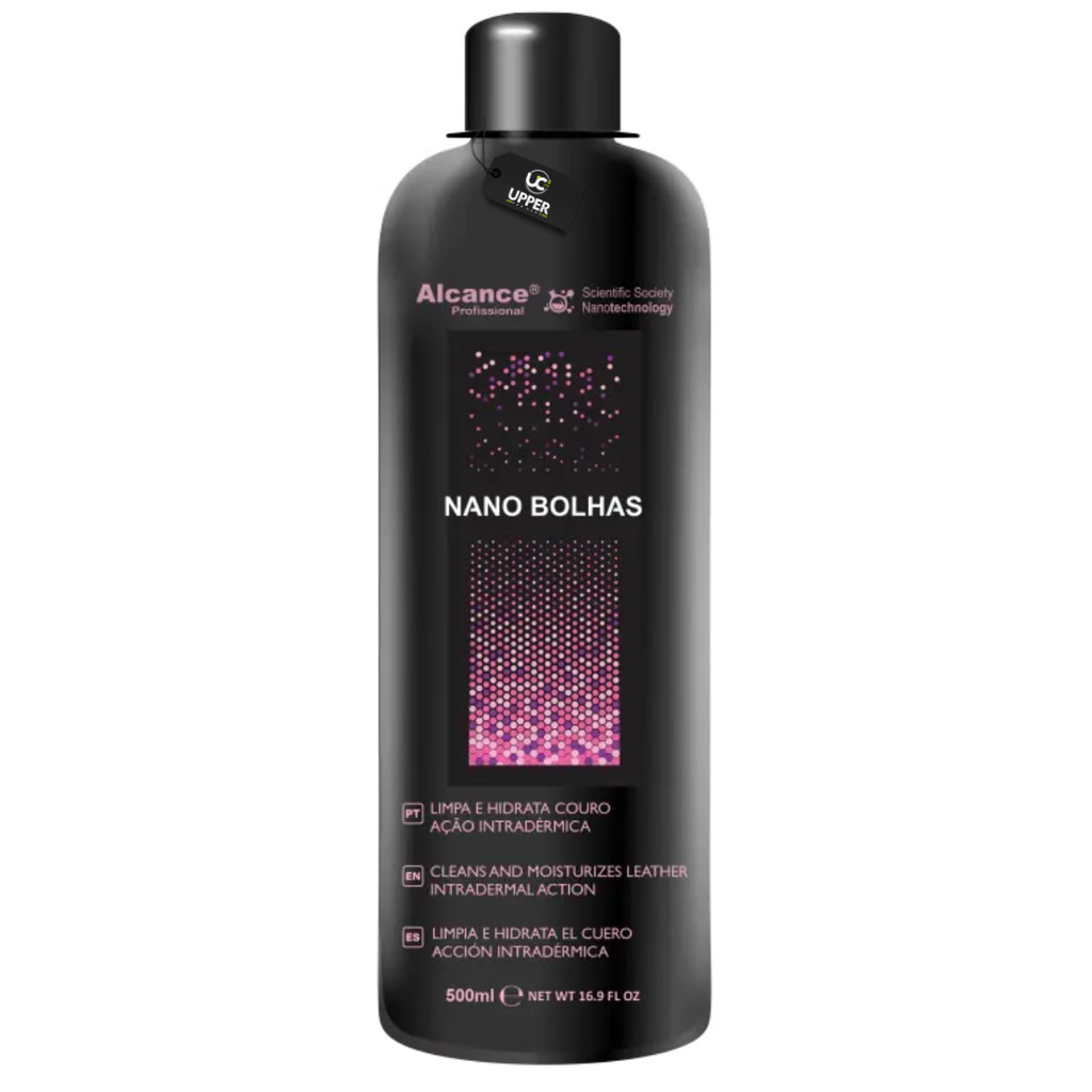 NANO BOLHA DE OXIGENIO 2 EM 1 LIMPEZA/HIDRATAÇÃO DE COURO 500ml - ALCANCE