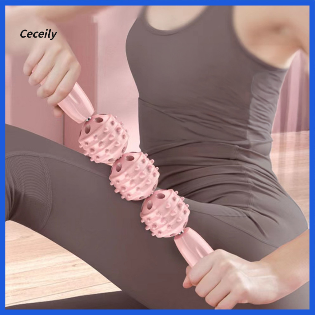Muscle Tension Relief Device Yoga Roller Stick for Athletes Tissue Massage Tool for Leg Back Recovery Fascia for Sore Mu