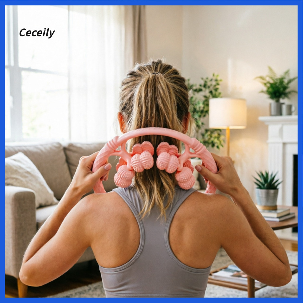 Leg Massager Muscle Roller for Legs 32 Wheels – Circular Clamp Massage Tool for Arms Calves Thighs Tissue Relief Pain