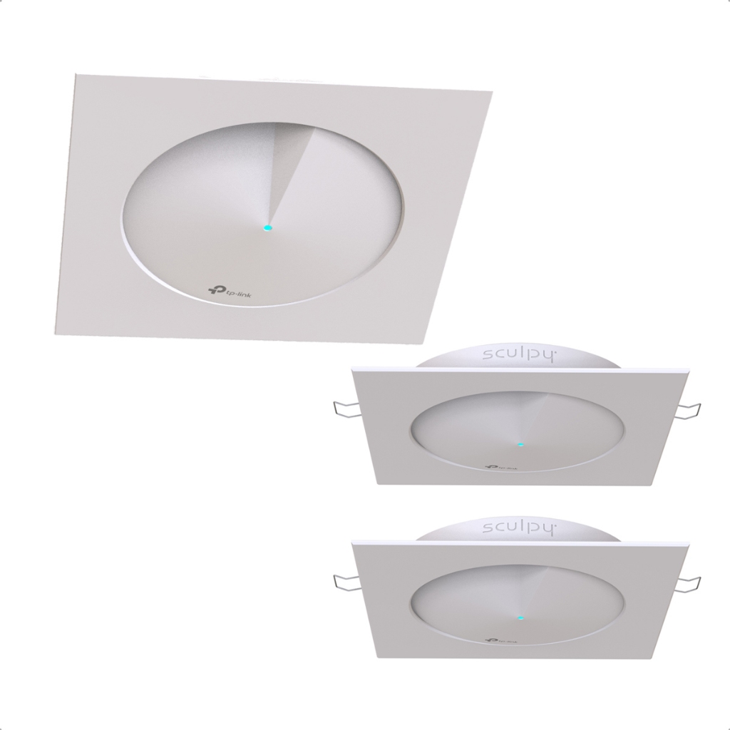 3 Suportes de Embutir Teto Roteador Tp-link Deco M5 Quadrado
