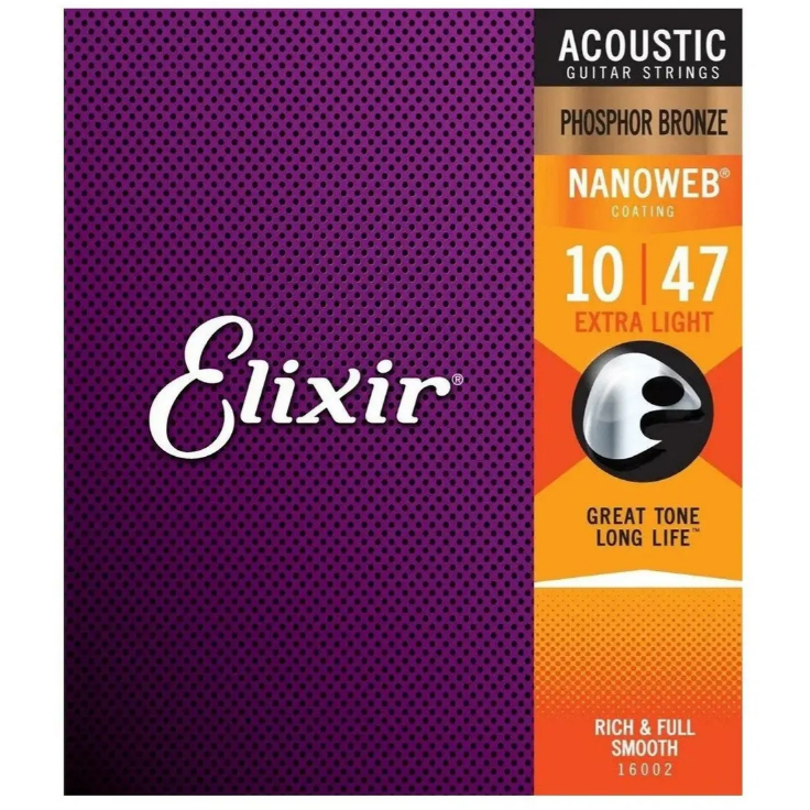 Cordas Encordoamento Guitarra Elixir Optiweb 16002 Bronze 09 42 ORIGEM CHINA