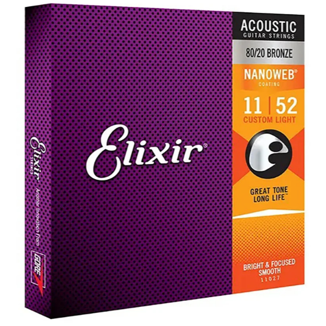 Encordoamento Violão Elixir Optiweb 11027 Bronze 011 52 ORIGEM CHINA