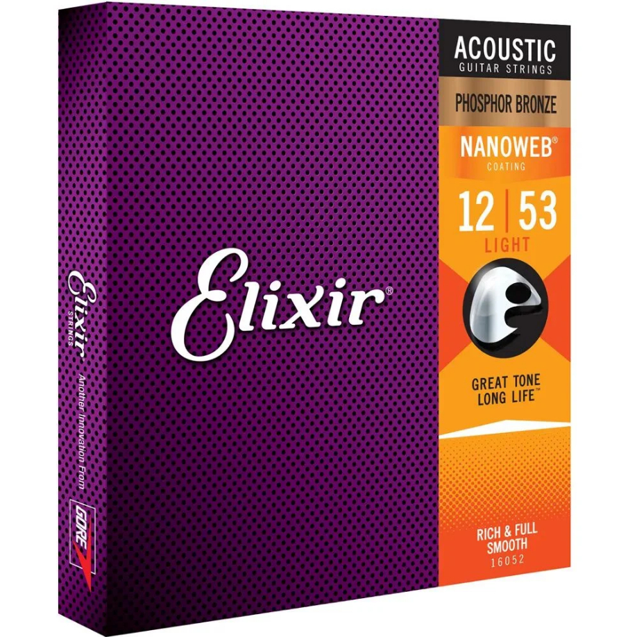 Cordas Encordoamento Violão Elixir Optiweb 16052 Bronze 012 53 ORIGEM CHINA