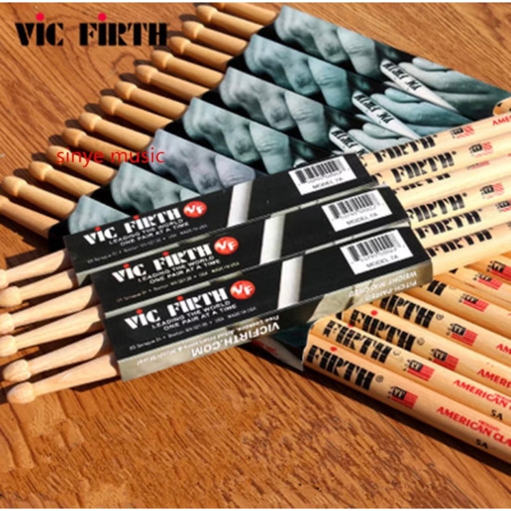 Baquetas VIC FIRTH 7A American Drumsticks premium madeira nogueira fabrica profissional na china