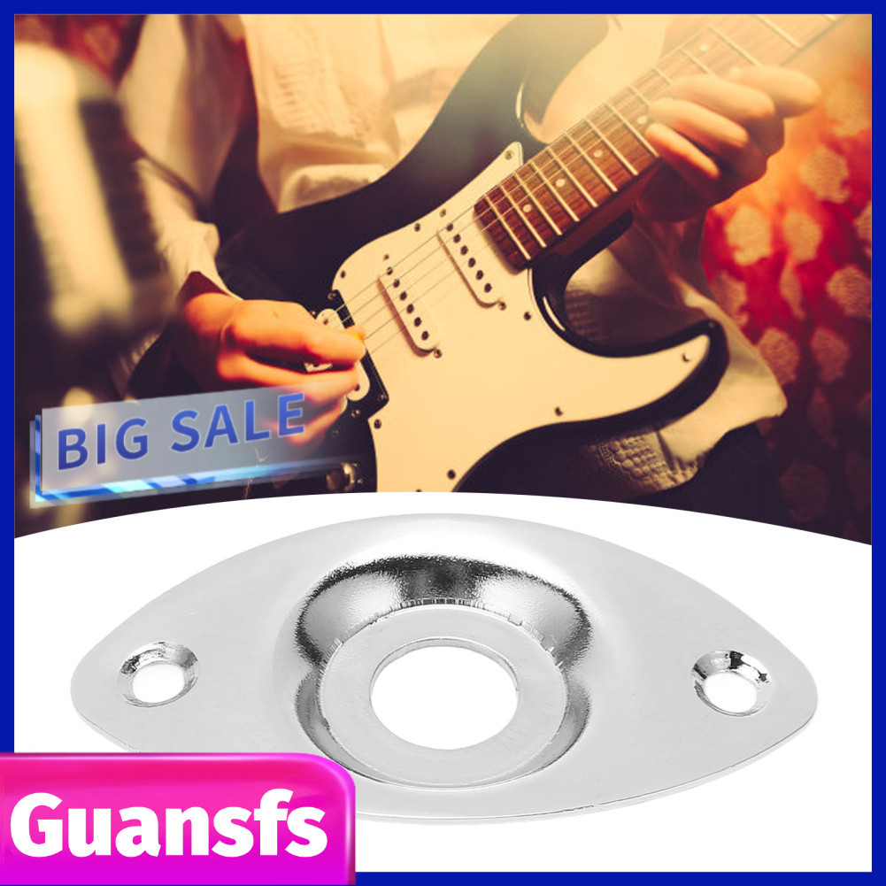 guansfs.br Soquete de guitarra elétrica Metal Bass Output Jack Plate Acessórios para instrumentos musicais