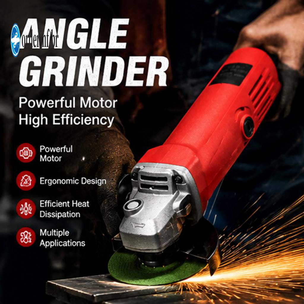 Power Grinder Angle Electric 11000rpm with Handle – Multifunctional Handheld Tool for Metal Cutting Grinding Polishing