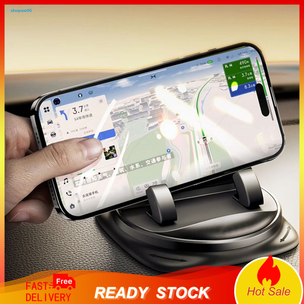 Car Phone Holder with Strong Suction Cup 360° Rotating Mobile Stand Adjustable Non-slip Washable Reusable Universal for
