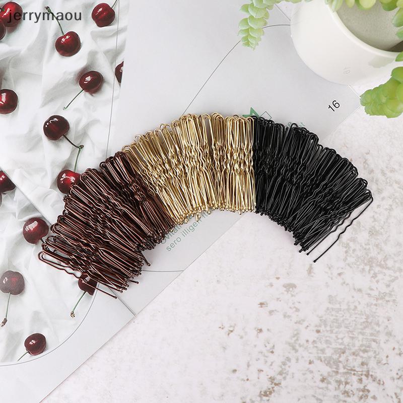 [JER] 50 Unidades/Conjunto De Cabelo Ondulado Em Forma De U Bobby Pin Barrette Salon Grip Clip Grampos