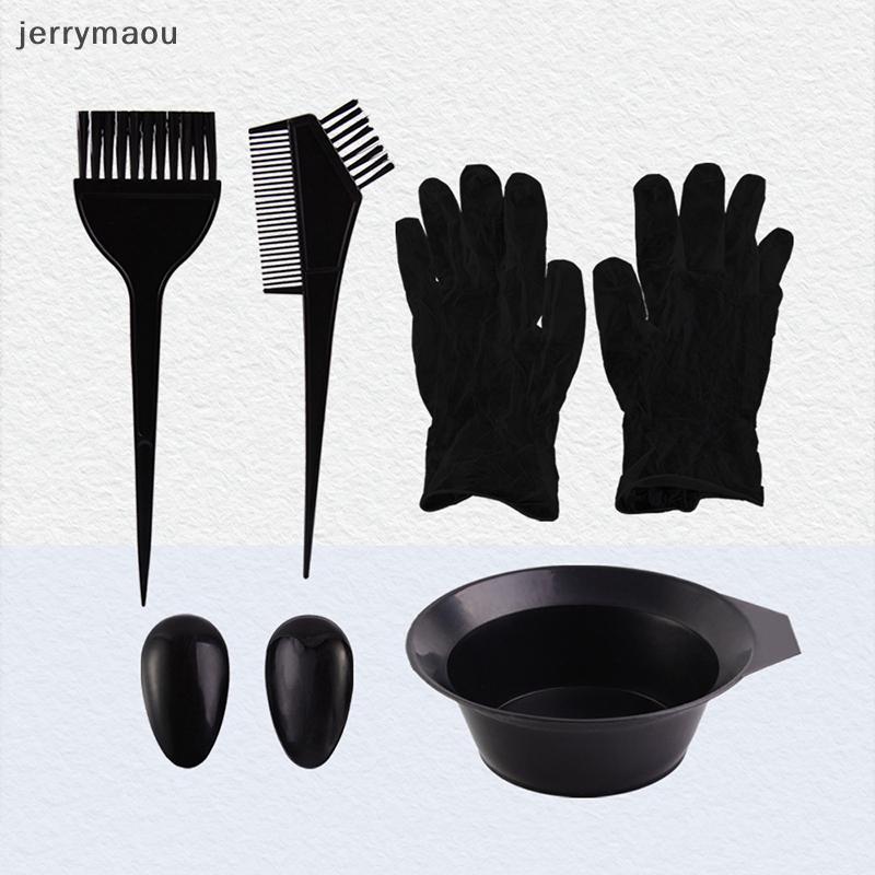 [JER] 5/7/9Pcs Kits De Coloração De Cabelo Home Salon Tingimento Tigela Escova Creme Earcap Clips Cape Ferramenta De Est