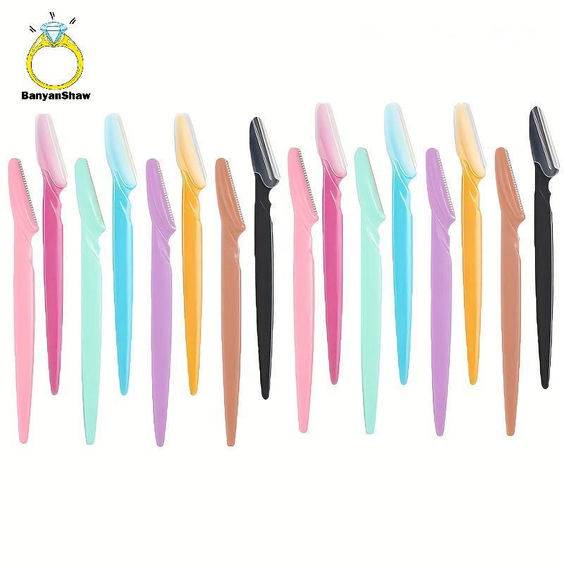[BANY] 12/24 Pcs Derlaning Brow & Face Navalha Aparador De Cabelo Indolor Barbeador Para Mulheres Homens Home Salon Trav