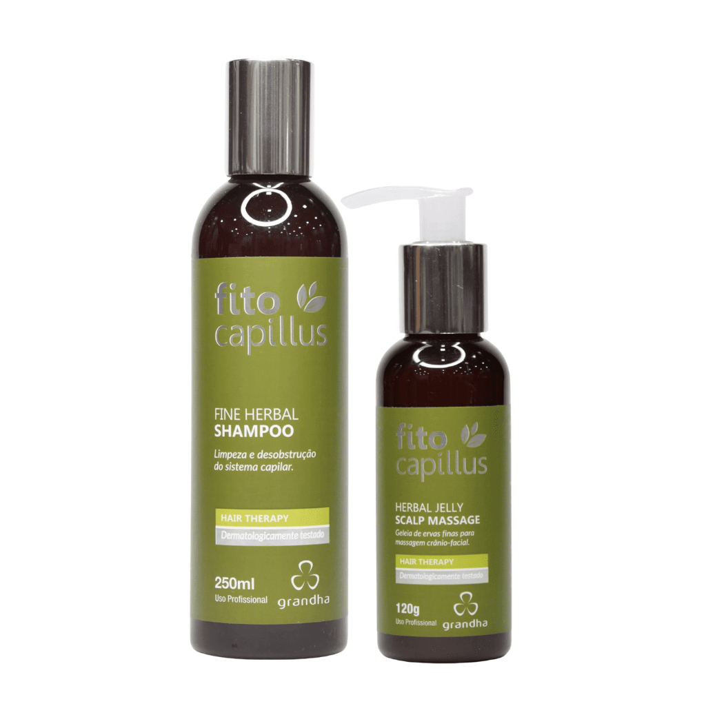 Shampoo + Gel Jelly Scalp Massage Fito Capillus Herbal Massagem Craniofacial Relaxante