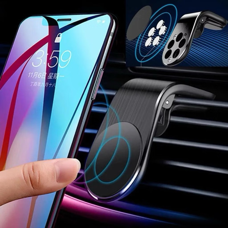 Hu Universal Phone Holder Clip Car Air Vent Magnetic
