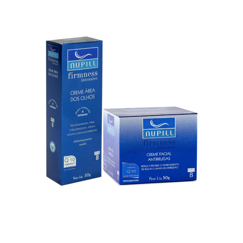 Kit Nupill Creme área dos Olhos 30g e Creme Facial Antirrugas Q10 50g