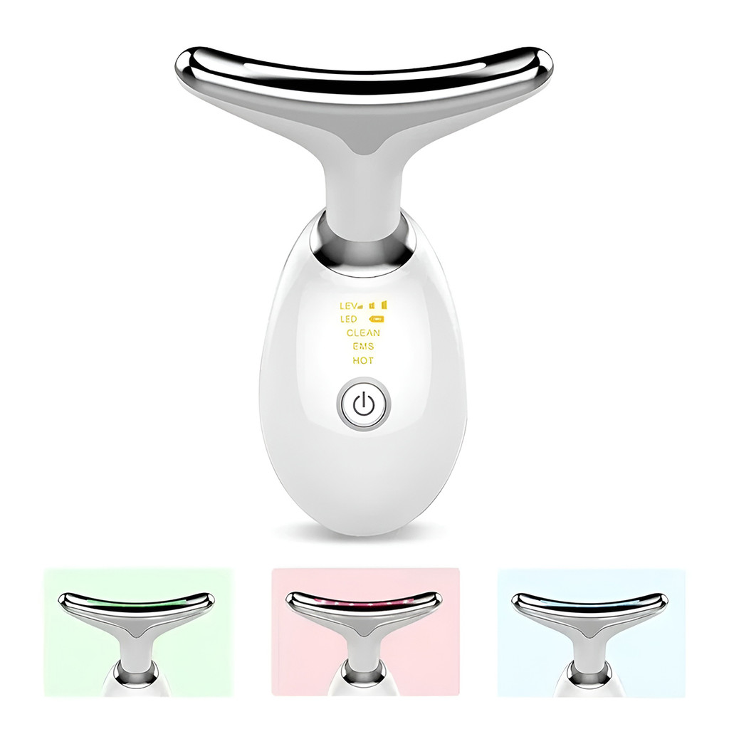 Massageador Facial Elétrico Pescoço Face Branco