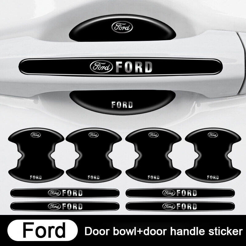 4/8 Peças de Protetor de Maçaneta de Porta de Metal Anti-Colisão para Carro, Adequado para Ford Ranger Ecosport Everest