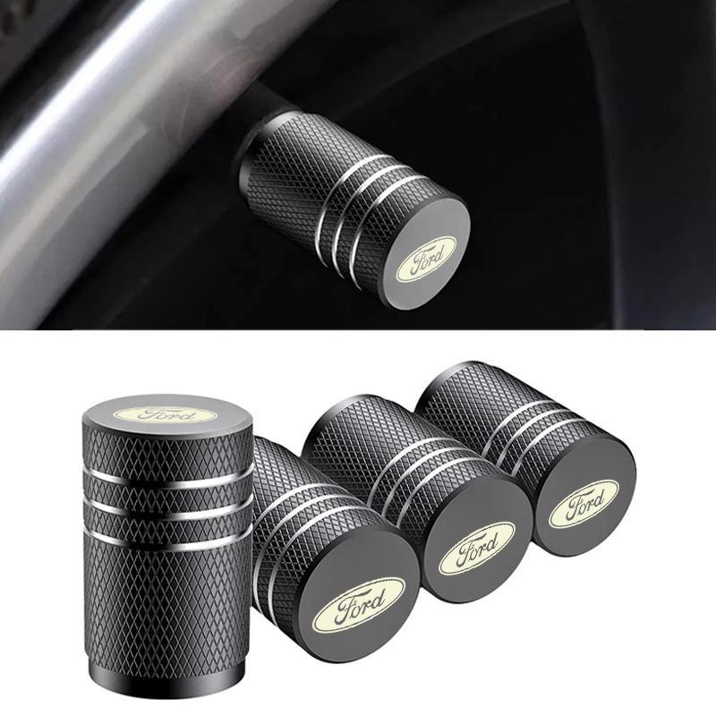4PCS Tampas de Válvula de Pneu de Metal, Capas de Válvula para Carro, para Ford Ranger, Everest, Territory, EcoSport, Ex