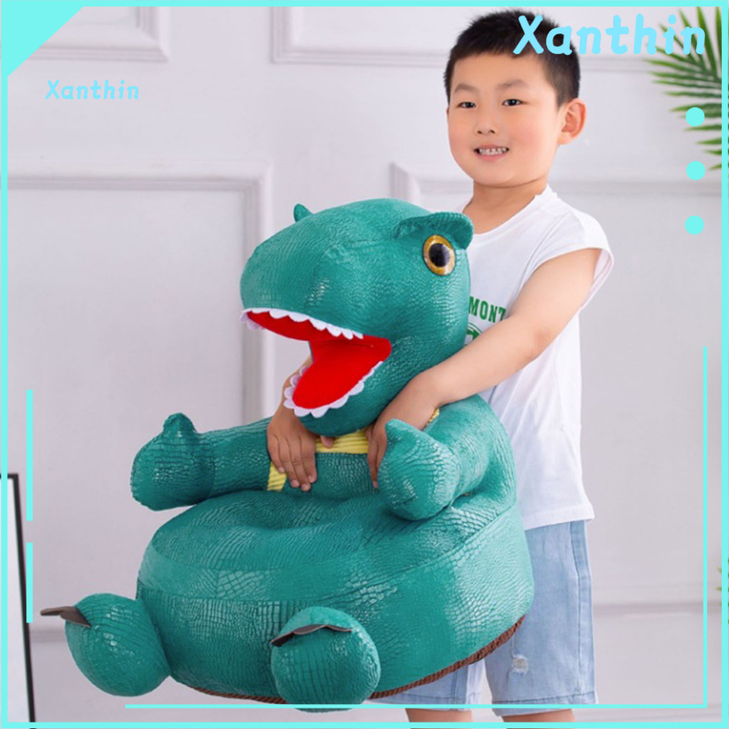Dinosaur Sofa Bed for Kids 2-in-1 Children Cover Removable Washable Soft Cloth Cartoon Plush Chair Protective Case for C