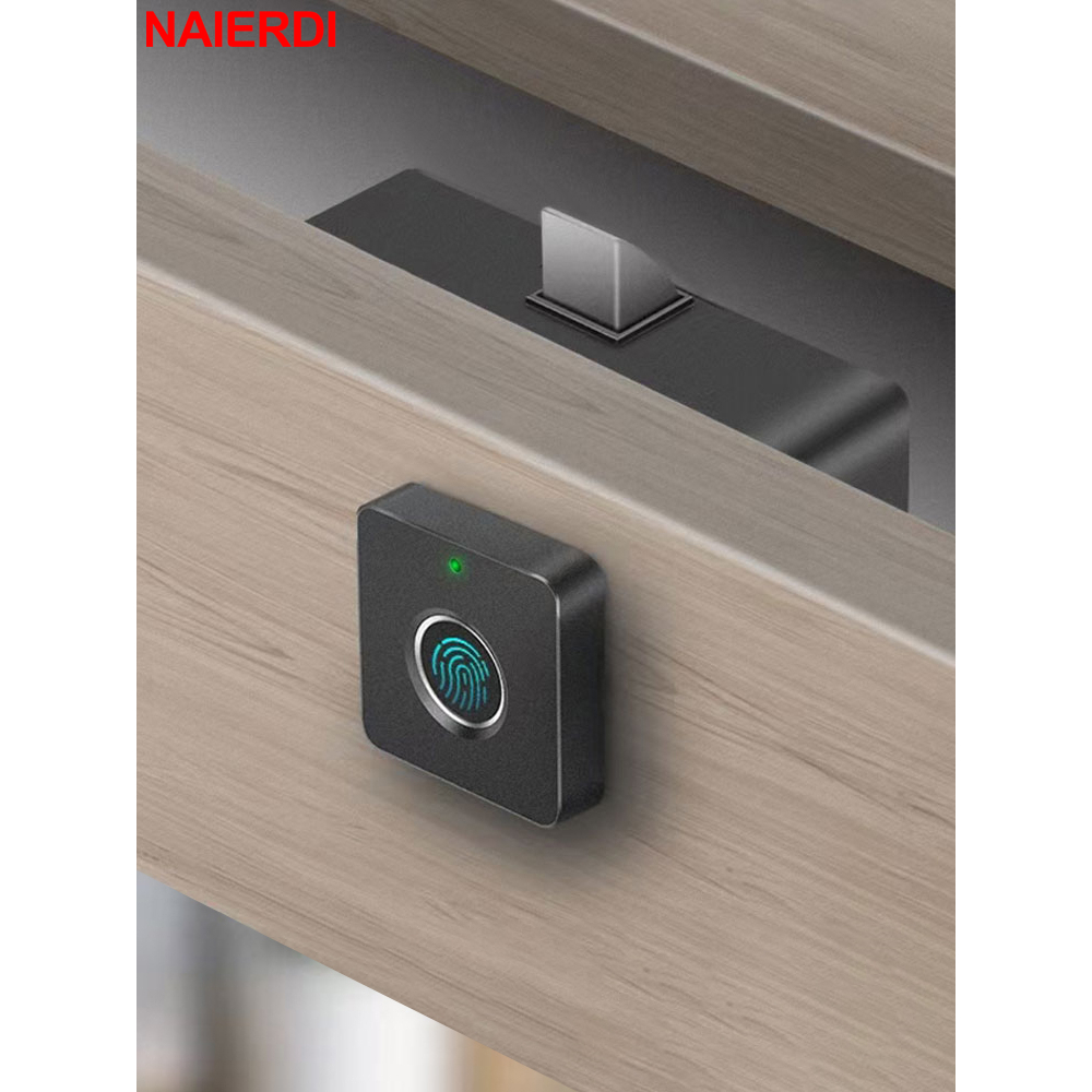 NAIERDI Smart lock – Fechadura Biométrica De Impressão Digital Sem Chave Para Armários E Guarda-Roupas Cadeados Trava De