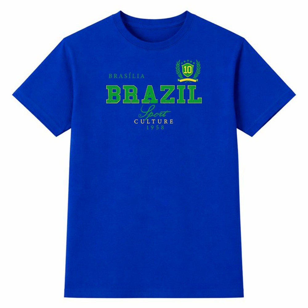 Camiseta Feminina 100% Algodão Camisa Brazil Sport Culture 1958 Futebol Copa do Mundo Torcida