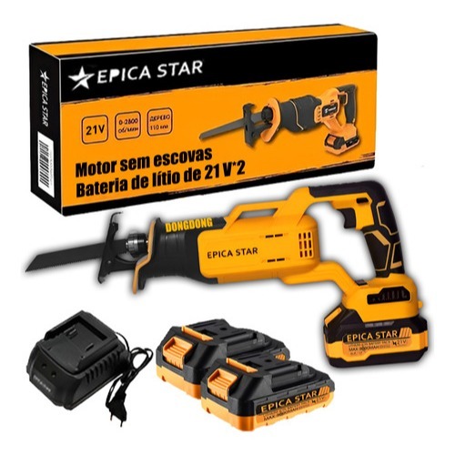 1500W Brushless Saber Saw - 28mm Stroke, 2800 RPM, 2x 21V 3000mAh Batteries, Professional Electric Saw