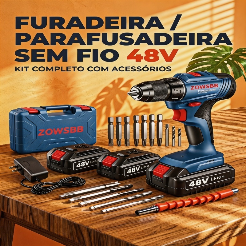 48v GSR 185-li Electric Impact Drill/Screwdriver with 2 Batteries - Professional Universal Bosch