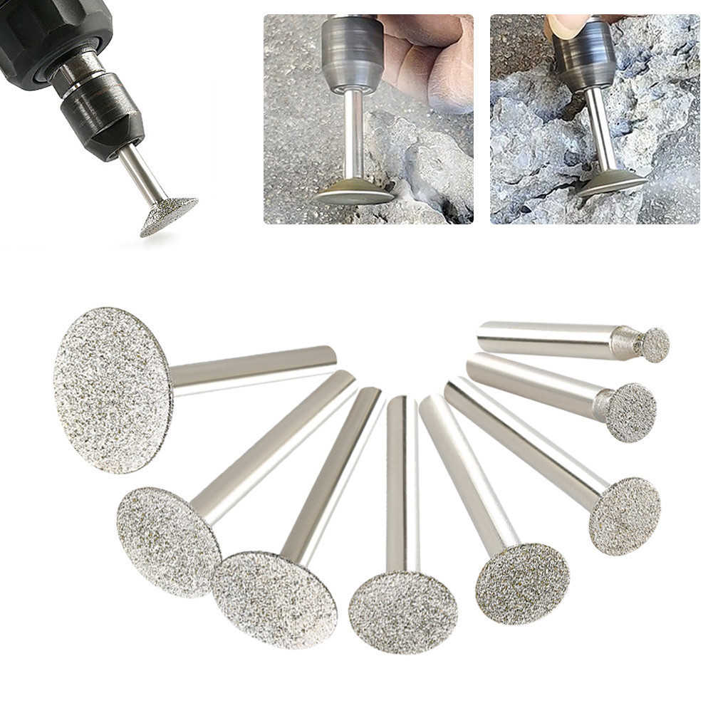 [MYSK]Engraving Grinder Diamond Burr Carving Grinding Bit with Nail Head Shape