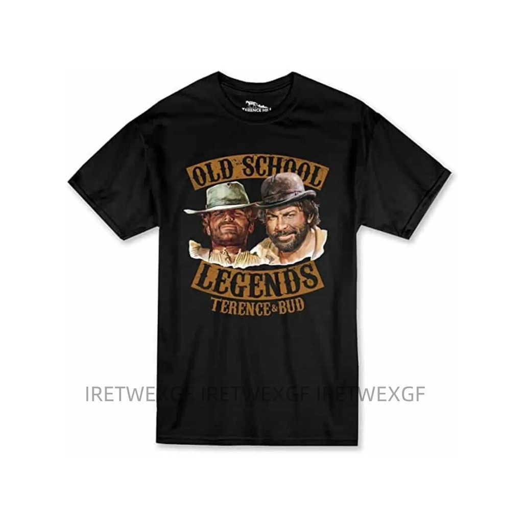 Camiseta Unissex Premium Plus size Vintage Terence Hill Bud Spencer Básica Oversized 100% Algodão Confecção Própria
