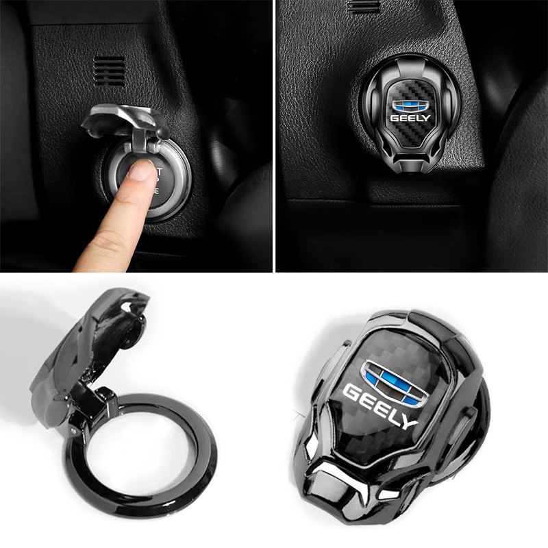 Adesivo Decorativo Protetor para Botão de Partida de Carro com Um Clique para Geely Coolray Okavango Emgrand Atlas/Pr GT