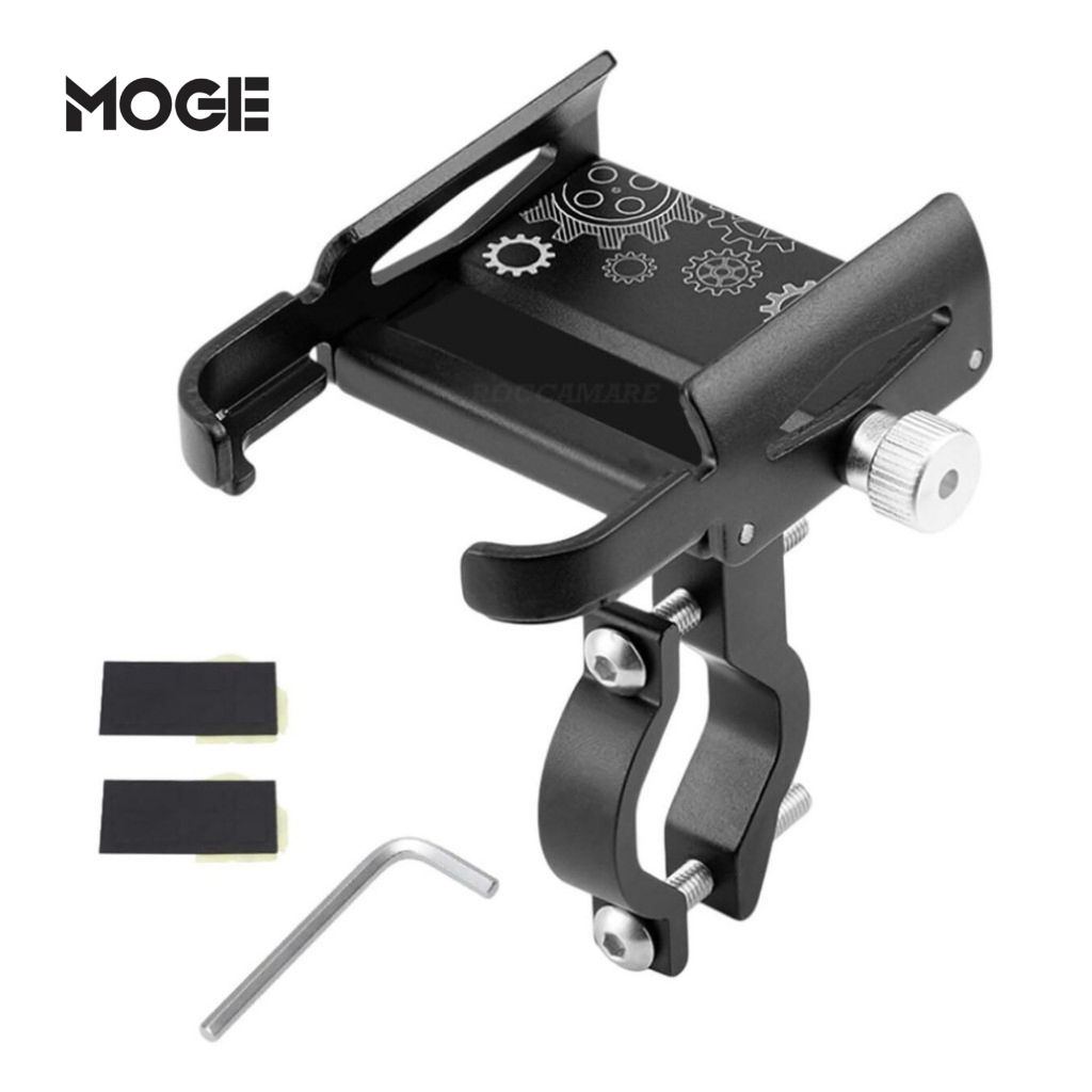 Suporte de Celular Alumínio | Moto e Bicicleta | Ajustável | 360° | Guidão Universal