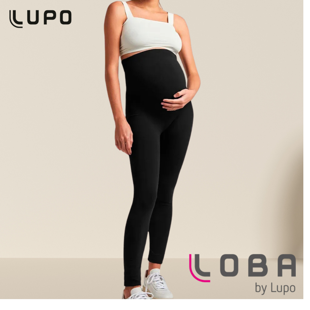 Calça Legging Gestante Sem Costura Seamless Dry Antimicrobial Canelada Alívio Lombar Opaca