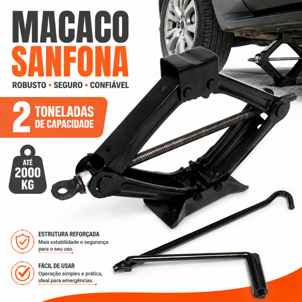 Universal 1/2 Ton Mechanical Jack for Large Heavy Duty Cars Automotive Reinforced Steel Supports 1000/2000kg
