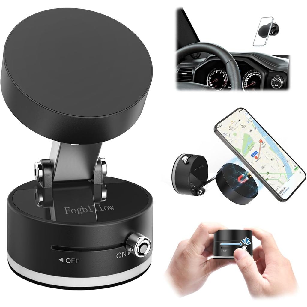 Suporte Magnético para Telefone com Anel de Metal Compatível com iPhone 17 16 15 14 e Todos os Telefones, Suporte Magnét
