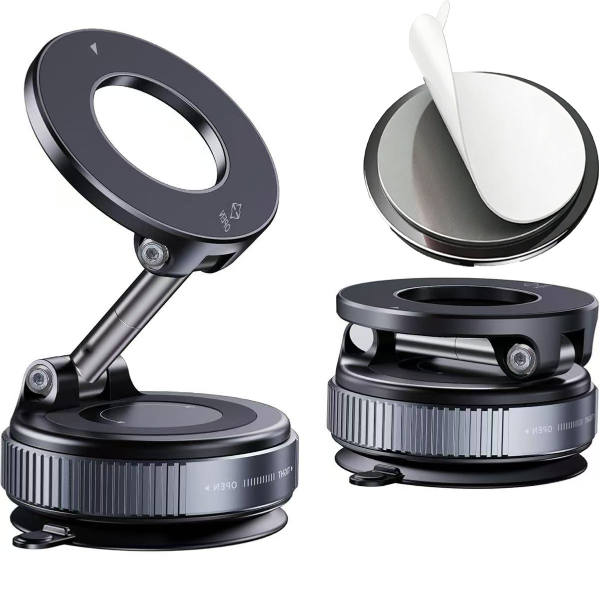Suporte Magnético Ajustável E Dobrável Para Telefone Carro N52 Magnet 360 ° Giratório Ventosa A Vácuo