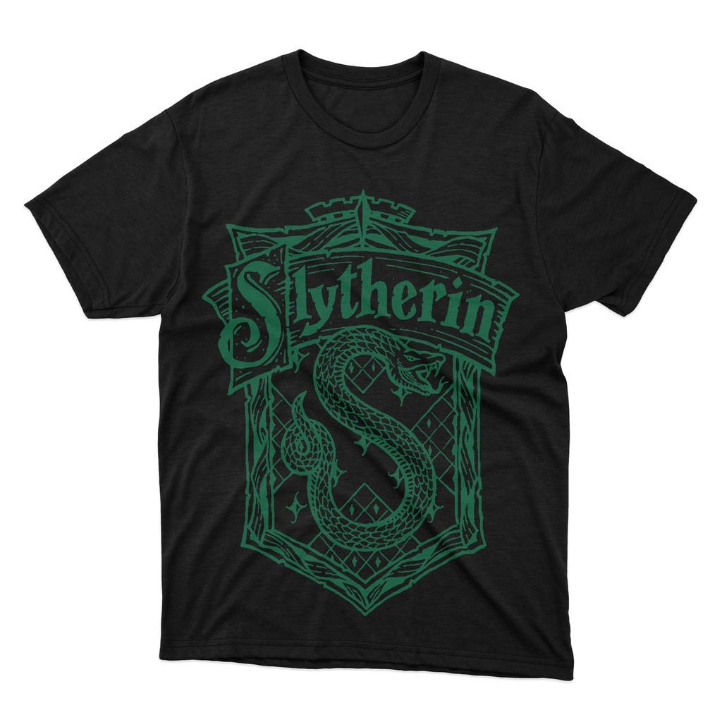 Camiseta Estampa Casa Sonserina Harry Potter - Camisa de Malha 100% Algodão - Envio Imediato - Polar Clothing Store