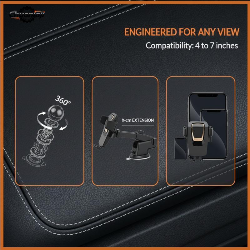 Suporte De Telefone Para Carro Chuaniaji Linkage Suer Mount 360 ° Giratório Ajustável Universal Telefones Celulares De 4