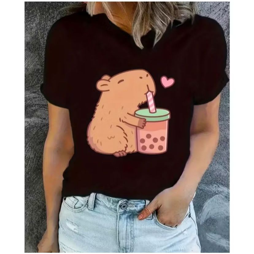 Camiseta Feminina Masculina Estampa Capirava Milk Shake 100% Algodão