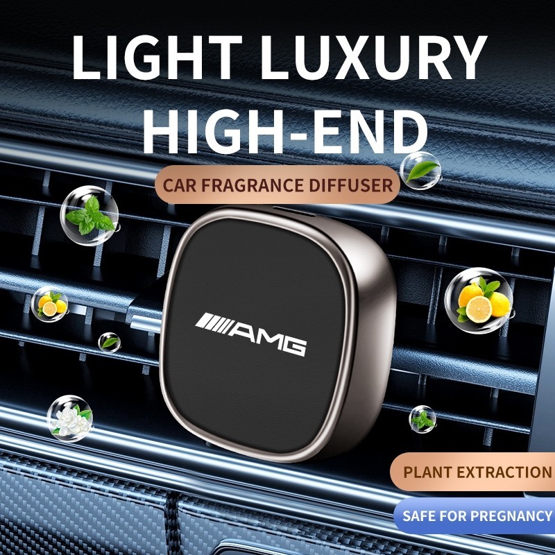 AMG Lettering Logo Car Air Vent Aroma Clip Sólido Fragrância De Carro Saída De Ar Condicionado Perfume De Longa Duração