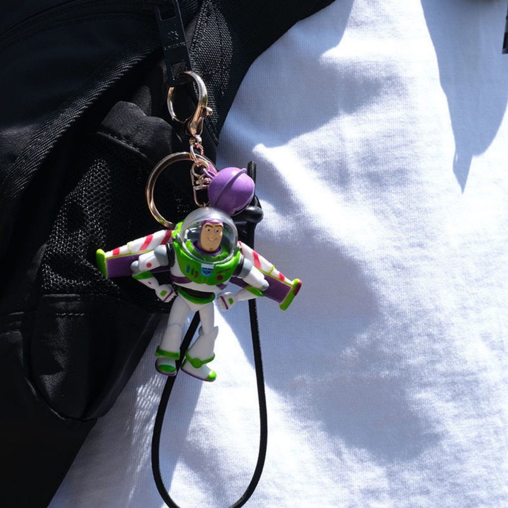 Cartoon Keychain Pendant Woody Buzz Lightyear Car Air Freshener Aromatherapy Vent Clip Toy Fan Gift Cute Accessory for S