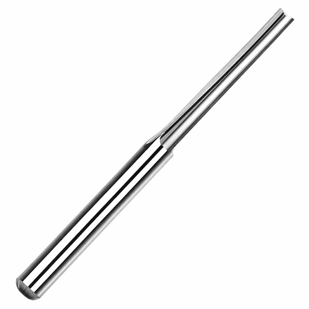 Fresa Topo Arredondado Ball Nose 3,17mm (1/8”) Haste 3mm Corte 12mm p/ CNC Router MDF Madeira