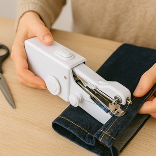 Mini Máquina Costura Portátil Consertos Manutenção Roupas Tecidos Compacto Prático Casa Oficina