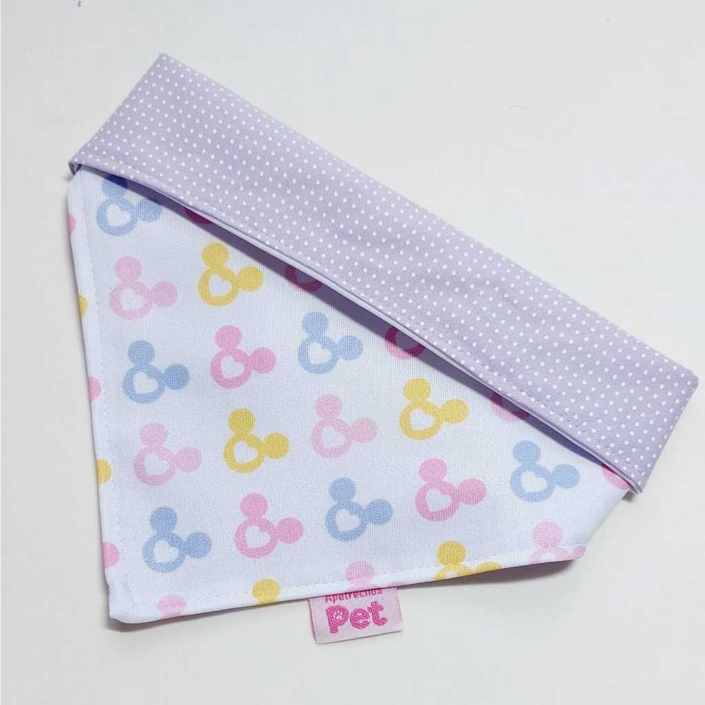 Bandana para pet estampa do  Mickey Dupla face  - Todos os tamanhos disponíveis