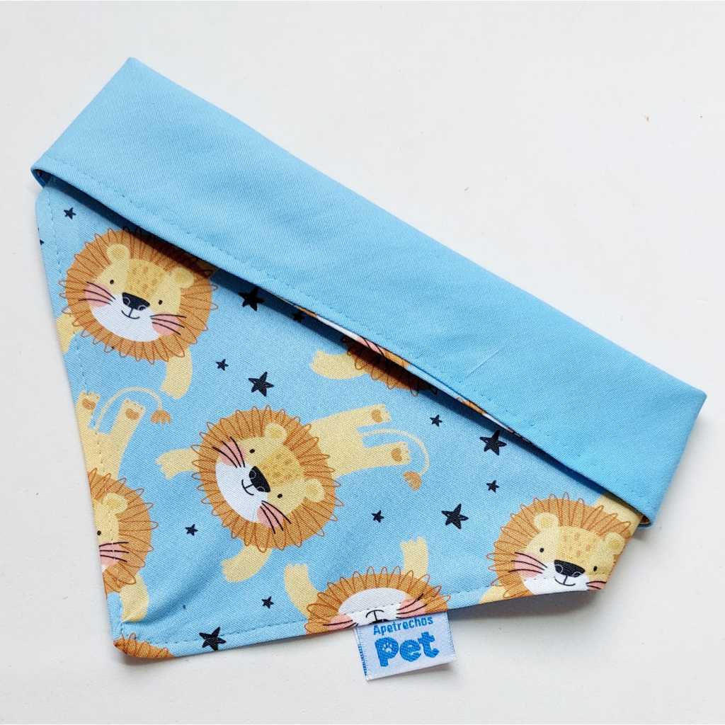 Bandana para cachorro ou gato dupla face -Estampa Safári