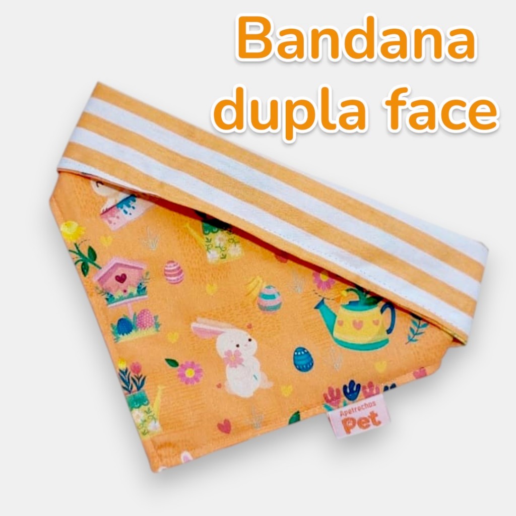 Bandana Dupla Face Pet Páscoa Laranja | Clique e Compre -  Edição  limitada !