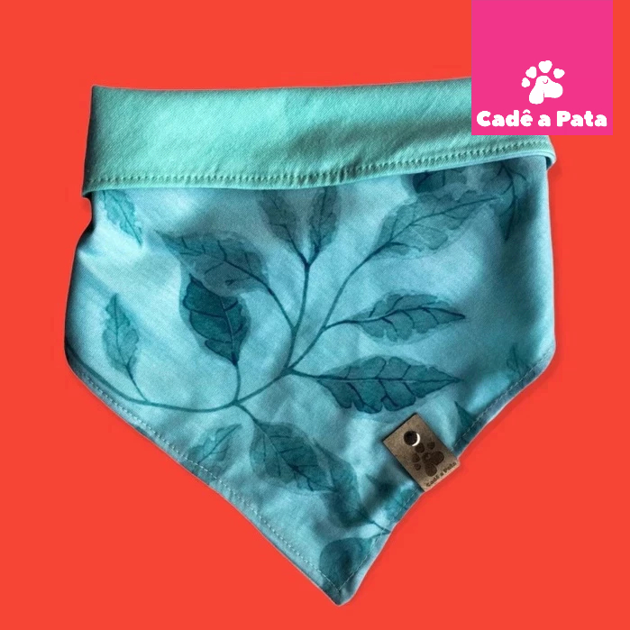 Bandana para Pet  Cachorro Dupla Face com Botão de Pressão